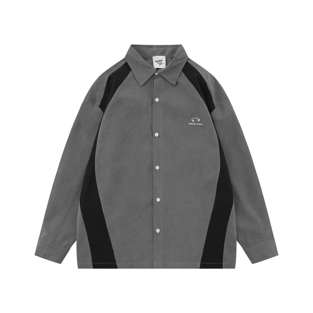 Men's Long Sleeves Shirt with Stitching Contrast Color, offering a stylish and comfortable fit, perfect for everyday wea — photo 9