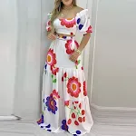 White With Printed Pattern