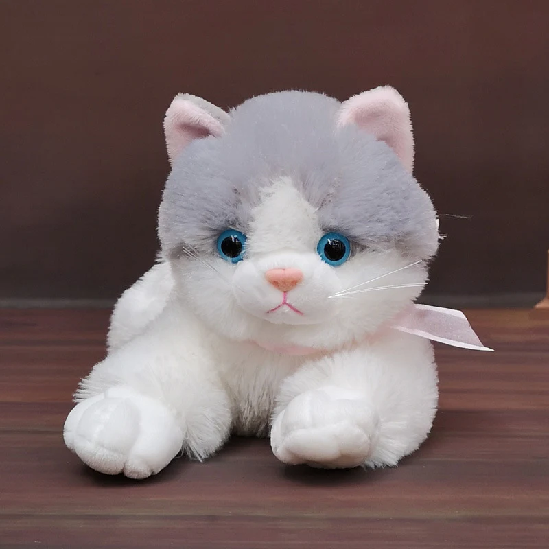 Pelúcia de gato de simulação Boneca fofa Almofada de fantoche Ideal para abraçar e brincar, perfeito para crianças e decoração. Um presente adorável. — foto 6