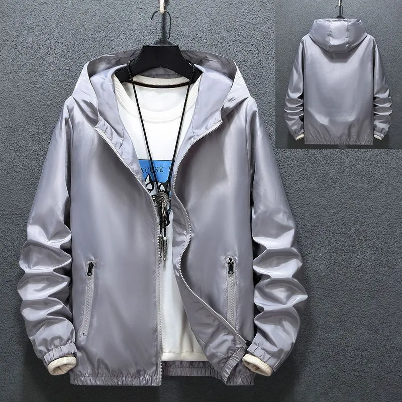 Jaqueta masculina fina primavera e outono para leveza e conforto. Ideal para climas amenos, respirável e perfeita para o dia a dia com estilo. — foto 9