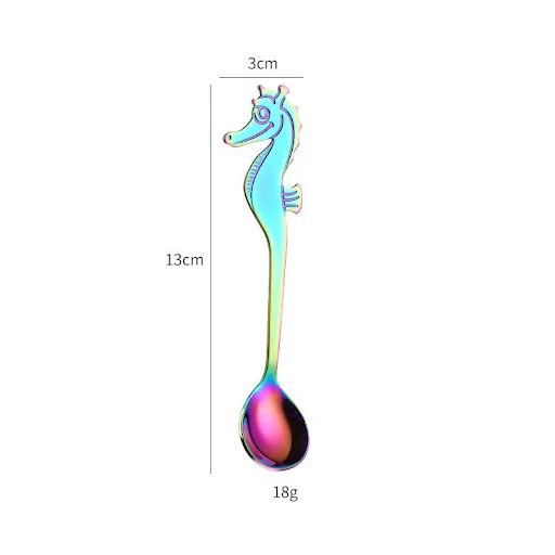 Title 3, Creative Stainless Steel Seahorse Coffee Spoon ...
