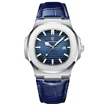 Silver Case Blue Face
