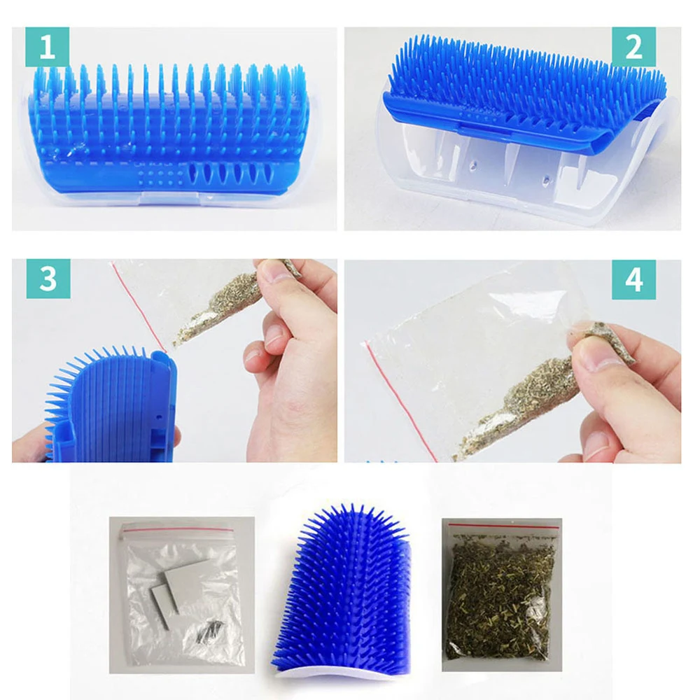 Title 1, Cat Brush Comb Cat Toy with Catnip Cat Wall Bru...