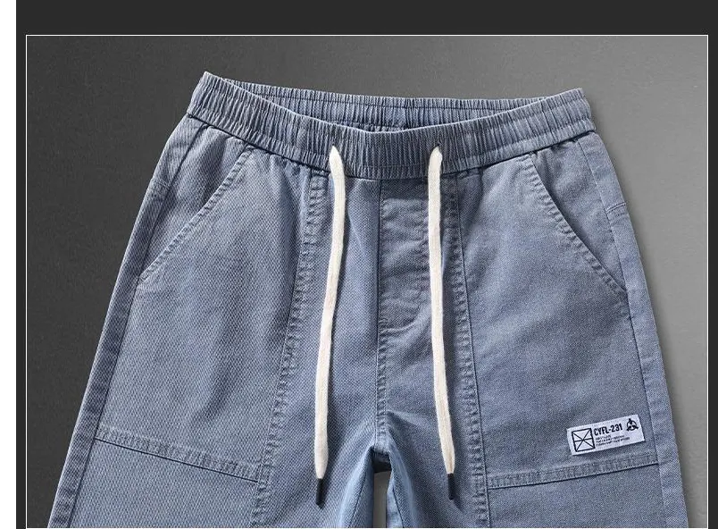 Pantalones Tobilleros Coreanos de Hombre con Parches Modernos y Banda. Estilo Trendy, Cómodos y Versátiles. ¡Compra Ahora! — foto 15