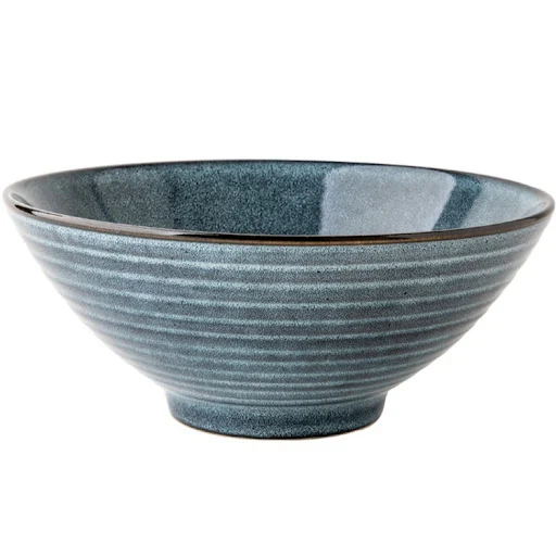 Title 1, Large Ceramic Bamboo Hat Ramen Bowl, slightly f...
