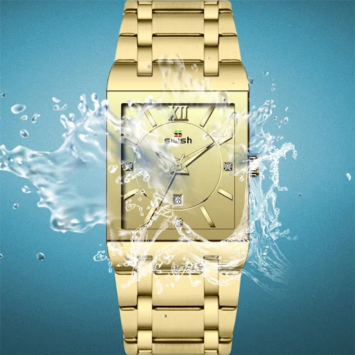 Title 8, Eenvoudig quartz horloge met kalender, waterdic...