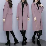 Women's Mid-Length Loose Wool Overcoat A comfortable and stylish mid-length wool overcoat for women. Offers warmth and a — photo 6