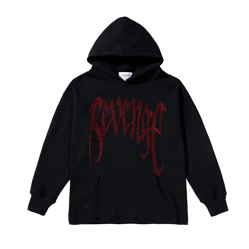 Title 6, Moletom com capuz solto de hip hop com letras d...