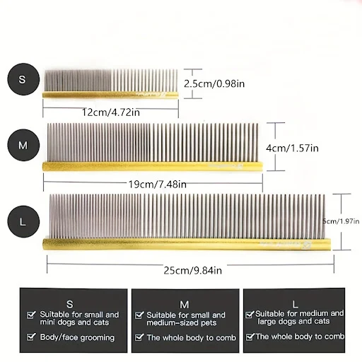 Title 2, Stainless Steel Pet Comb
