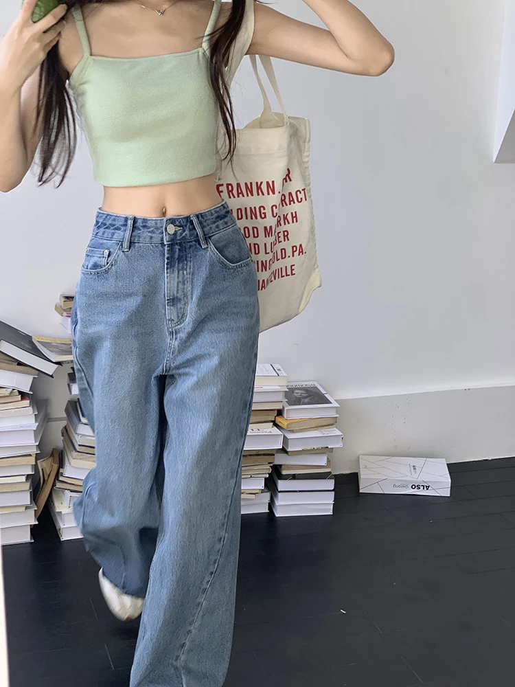 Title 13, Damen Loose High Waist Retro Cropped Patchwork ...