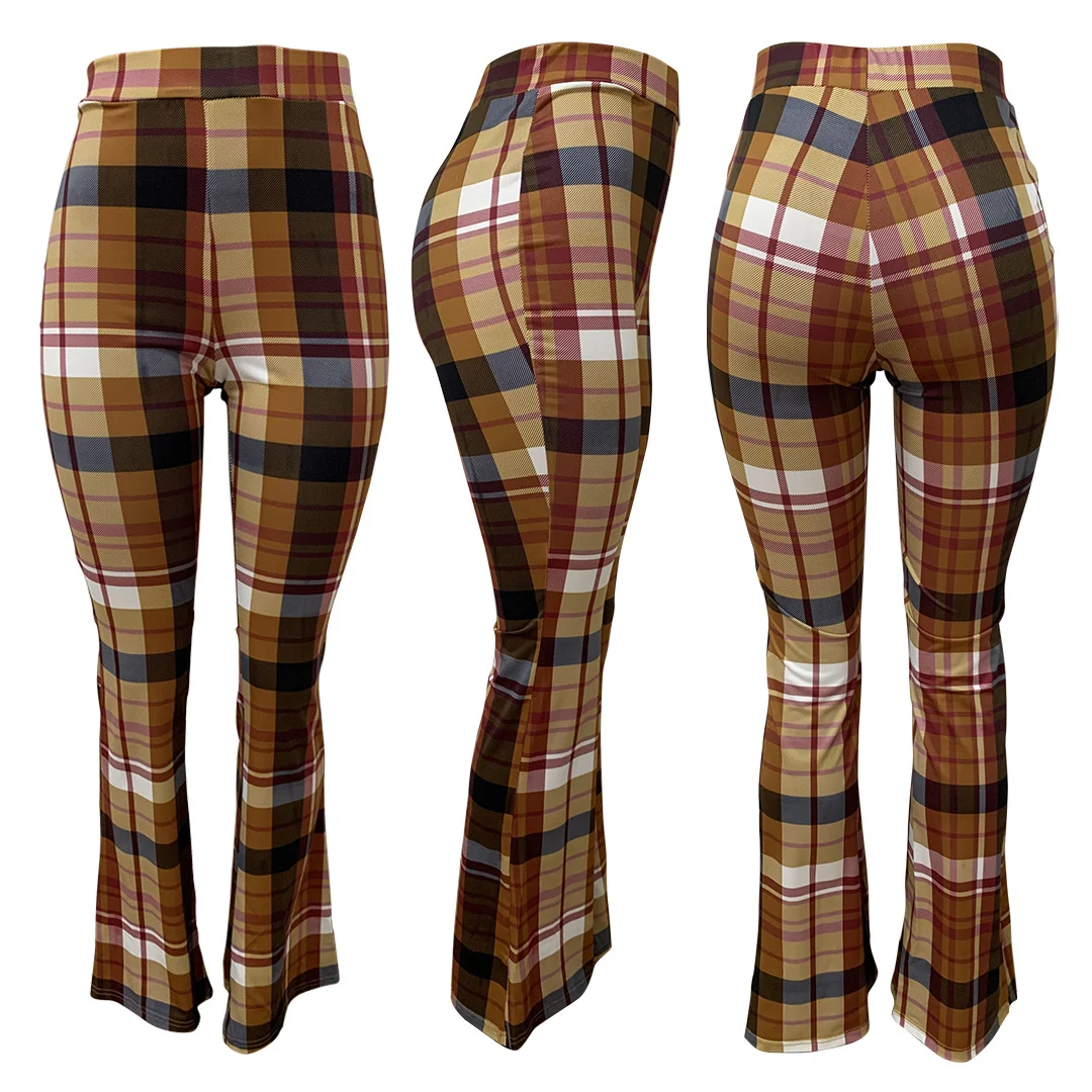 Title 3, Loose Digital Printed Straight Elastic Waist Tr...