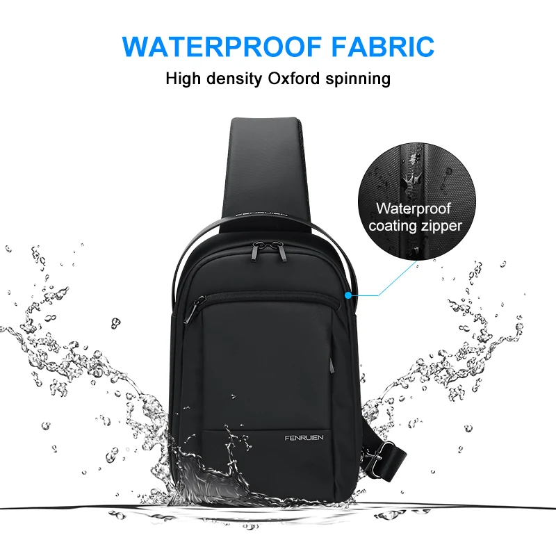 Title 3, Bolsa Crossbody Masculina de Um Ombro Estilo Ur...