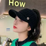 Autumn And Winter Korean Style Versatile Knitted Rabbit Fur Knitted Hat Fleece-lined Thick Warm Earflaps Peaked Cap — photo 2