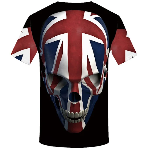 Title 3, Printed Crew Neck Flag Mens Casual Short Sleeve
