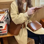 Bolsa saco de ombro, outono inverno, retro chic, casual, simples, grande capacidade, perfeita para o dia a dia. — foto 13