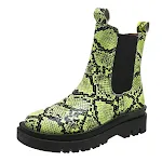 Snakeskin enkellaarsjes voor dames, instappers met plateauzool, stijlvolle en comfortabele schoenen voor vrouwen. — foto 11