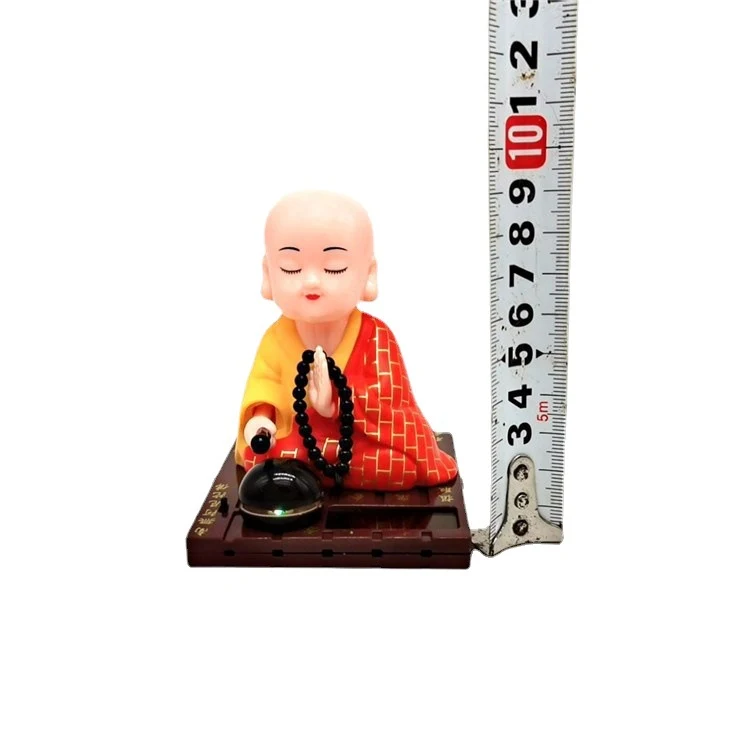 Solar Energy Ornament Monk Shook His Head Eco-friendly decor, powered by sunlight, moving design, perfect for gardens an — photo 4