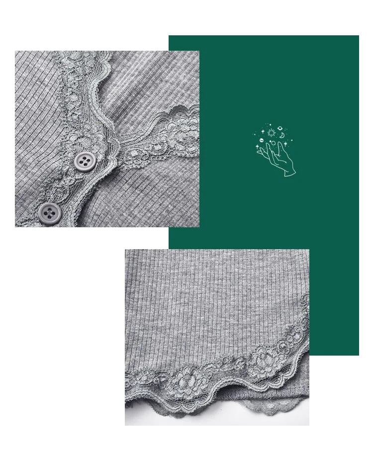 Title 6, Lace-trimmed V-neck Paneled Long-sleeve T-shirt...
