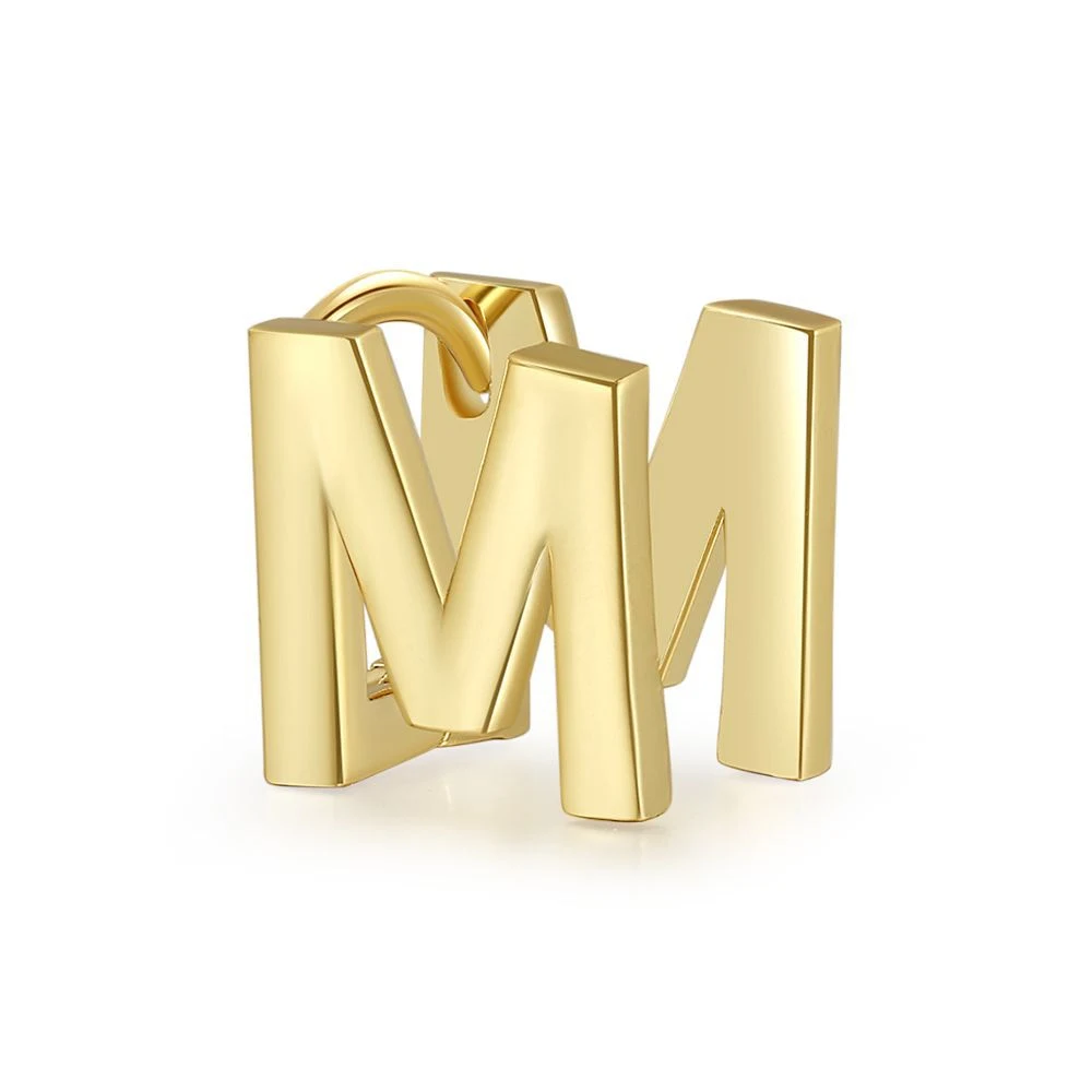 Brincos com Letras do Alfabeto, Proteção de Cor Ouro 18K Inglês, personalize seu visual, presente ideal para ela, joia elegante e duradoura, charme único. — foto 5
