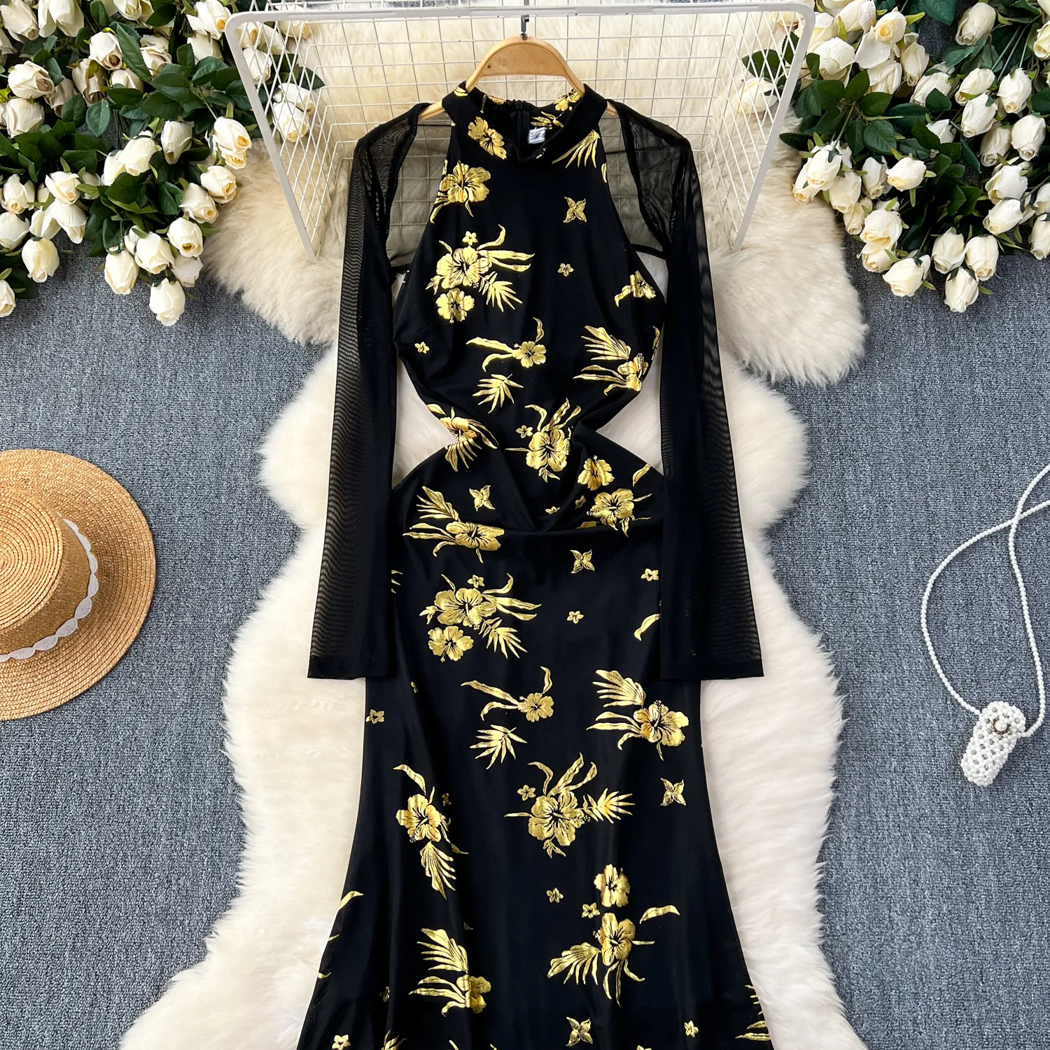 Title 2, Dress Two-piece Set Outer Long-sleeves Blouse