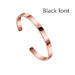 Rose gold black font