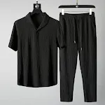 Traje Deportivo Corto de Seda Helada para Hombre, Transpirable y Fresco. Perfecto para Deportes y Actividades al Aire Libre, Máxima Comodidad. — foto 3