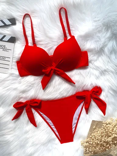 Title 12, Costume da bagno bikini donna tinta unita senza...