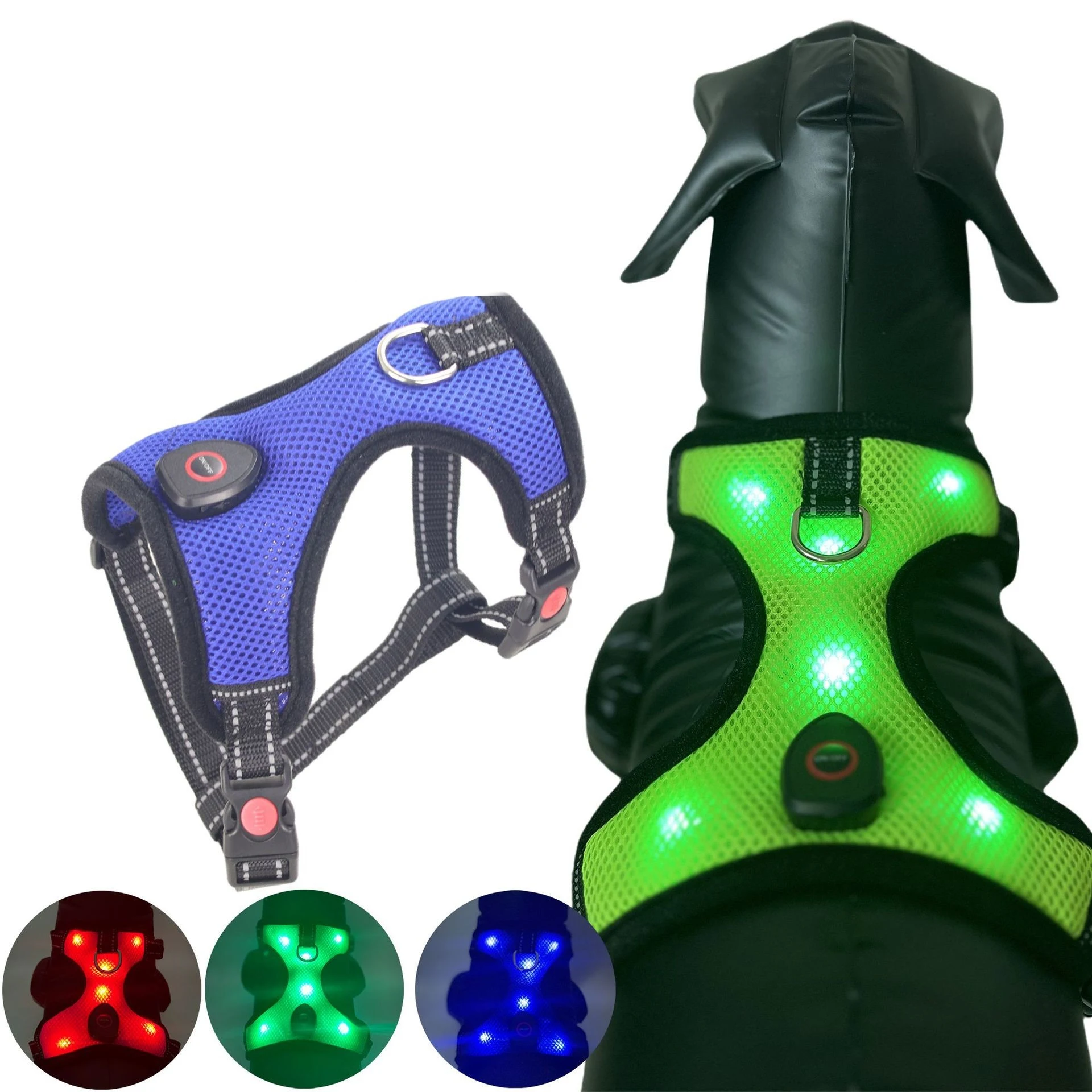 Title 6, LED Luminous Pet Harness USB Charging Enhanced ...