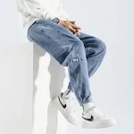Jeans Hombre Estilo Japonés Workwear Talla Grande Harem Pantalones Cómodos Holgados, Perfectos para un Look Casual y Moderno — foto 3