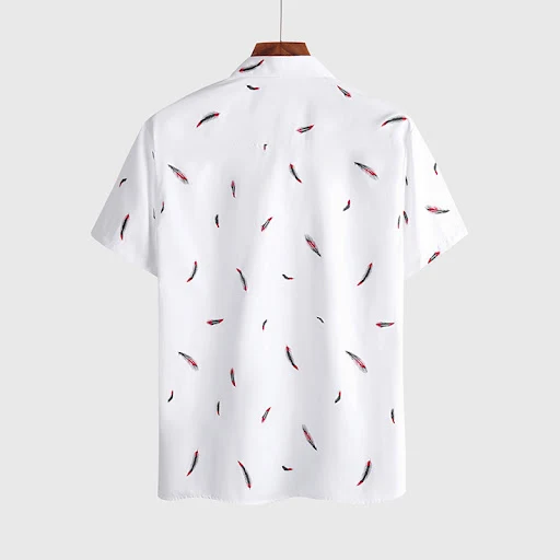 Title 3, Camicia da uomo Feather a maniche corte con tas...