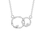 Corrente de Clavícula com Pingente de Anel Duplo e Fivela Anel Adorno Sofisticado para Mulheres Joia Delicada e Charmosa Ideal para Presentear — foto 6