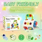 9 in 1 Busy Cube Baby & Toddler Toys Montessori Sensory Toys, Learning and Fidget Board for Toddlers Aged 1 2 3 Years Ol — photo 8