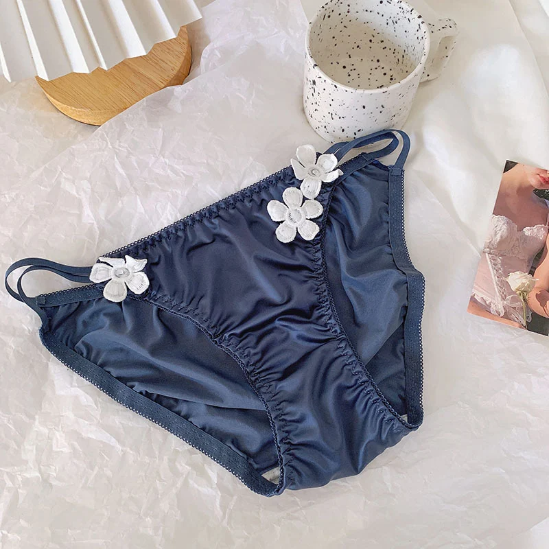 Pure Desire Women's Silky Embroidered Floral Low Waist Briefs, offering comfort and elegance with a delicate touch for e — photo 9