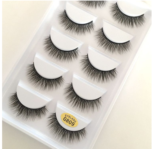 Title 8, Five Pairs of 3D Mink False Eyelashes G800 Thic...