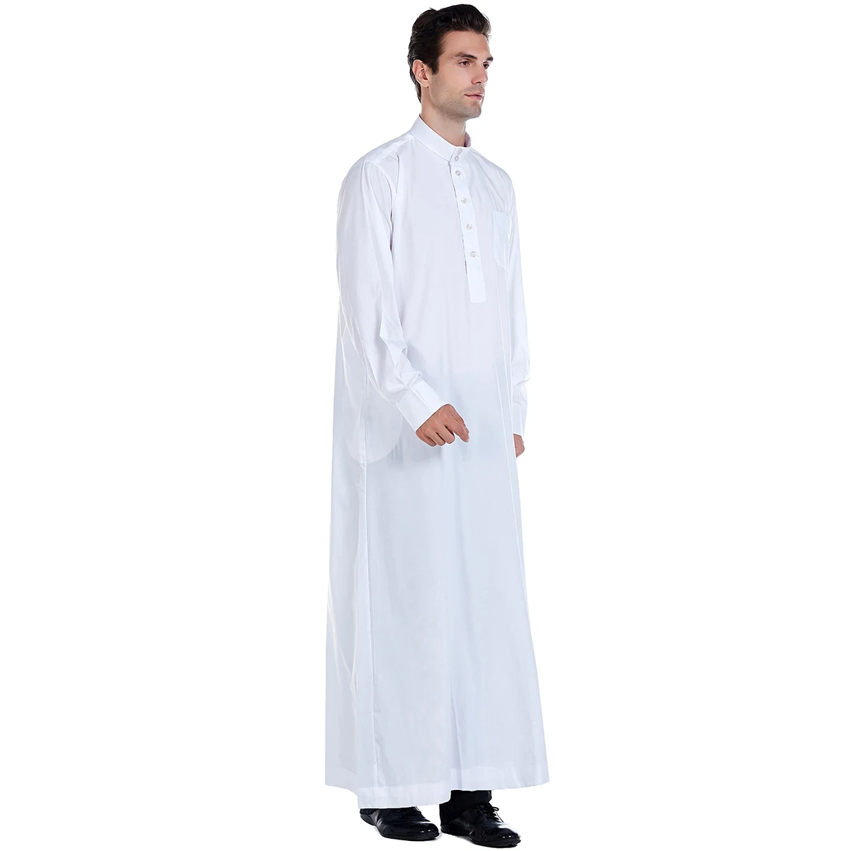Title 6, Mens robe with stand collar for ultimate comfo...