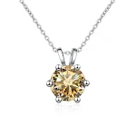 Colar feminino com pingente de prata S925 e diamantes, um acessório elegante para mulheres que buscam brilho e sofisticação, perfeito para presentear. — foto 22