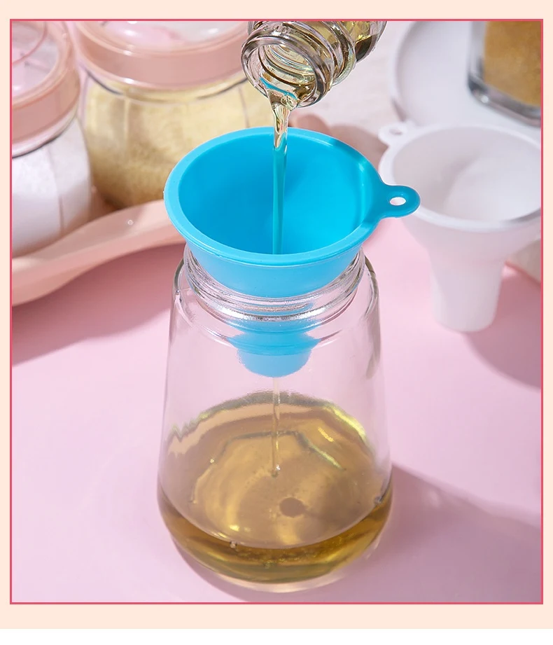 Title 12, Small silicone funnel for kitchen use, designed...