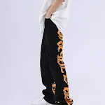 Jeans de mujer con bordado de letras y cuero, estilo moderno, ajuste perfecto, ideales para un look casual y elegante con un toque único. — foto 7