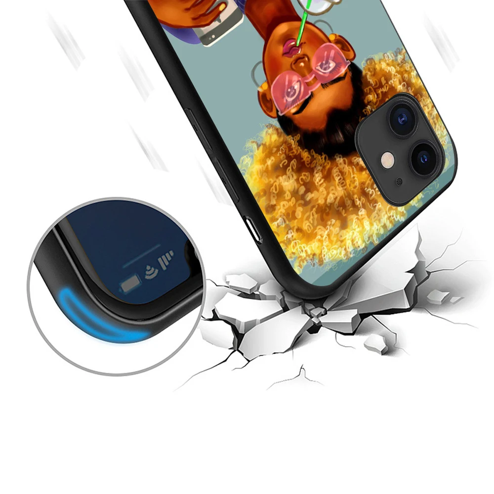 Title 1, Capinha para celular de garota negra. Proteja s...