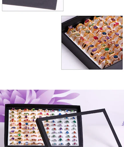 Title 4, Jewelry Box for 100 Rings Stud Earrings Hundred...