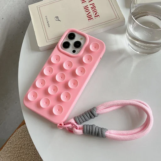 Title 8, Telefoonhoesje met eenvoudige zuignap, koord en...