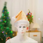 Kerstdecoratie Benodigdheden Verkleed Pluche Bonnet Kleed je feestelijke decoraties aan met deze zachte en charmante bonnet voor een magisch kerstfeest. — foto 31
