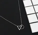 Collana a pendente geometrica semplice 925. — foto 10