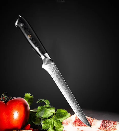Title 2, Japanese Damascus steel kitchen fruit knife, sh...