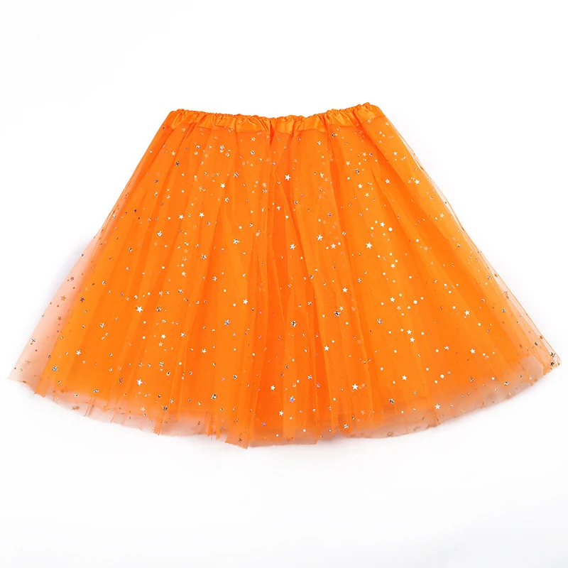 Kinder pettiskirt met pailletten en glittersterren TUTU rok, dansrok, ideaal voor optredens en feesten. — foto 10
