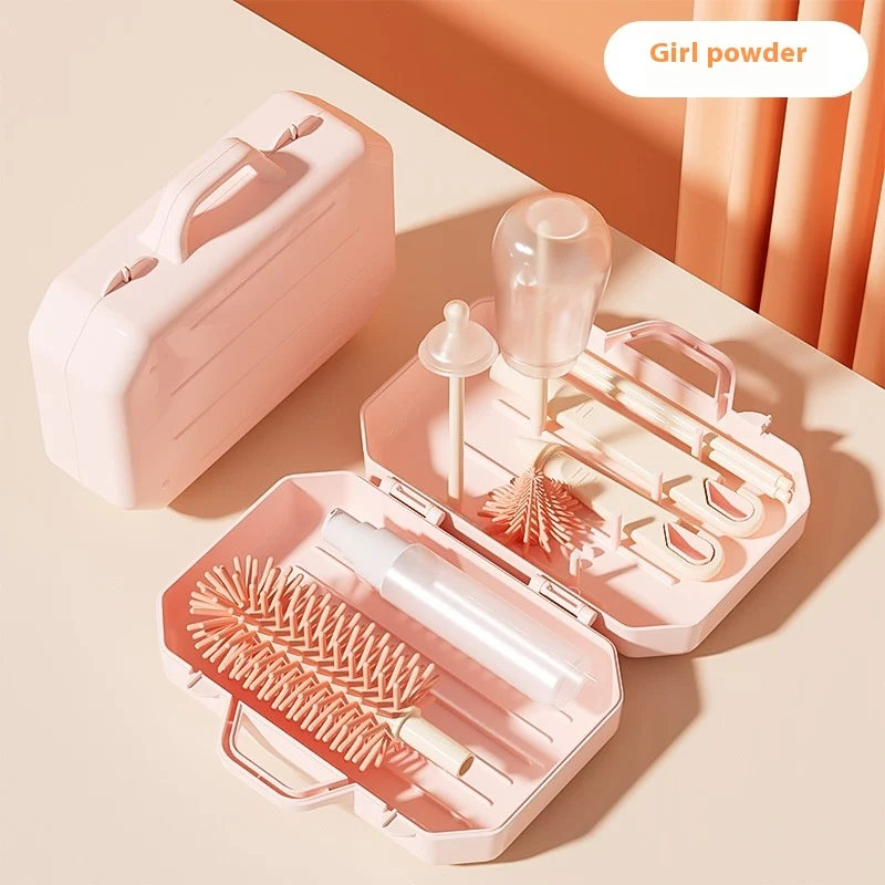 Portable Multifunctional Silicone Straw Baby Bottle Brush Storage Set, provides easy and effective cleaning for baby bot — photo 10