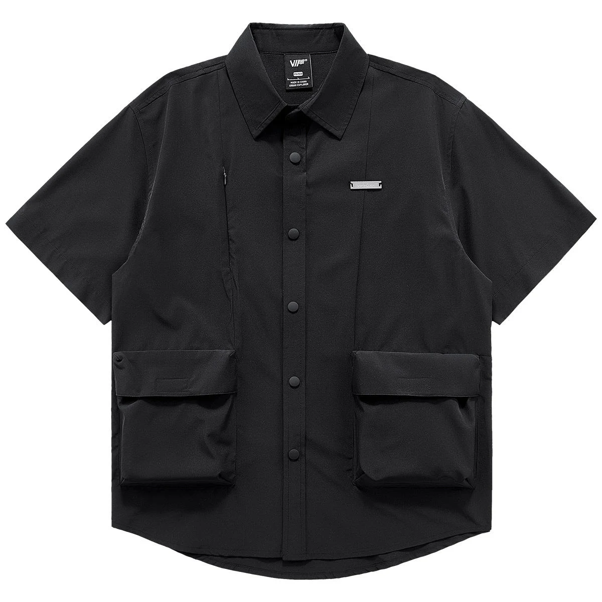 Title 1, Mens Fashion Casual Multi-pocket Shirt Top Fun...