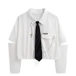 White shirt send tie