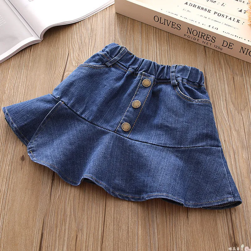 Title 1, Saia jeans casual colorida para mulheres. Confo...