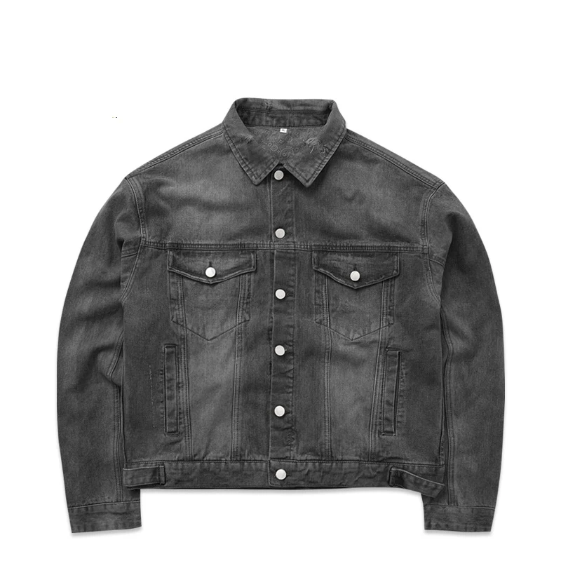 European and American Fashion Vapor Wave Avatar Graffiti Print Denim Jacket Plus Size, express your style with this tren — photo 3